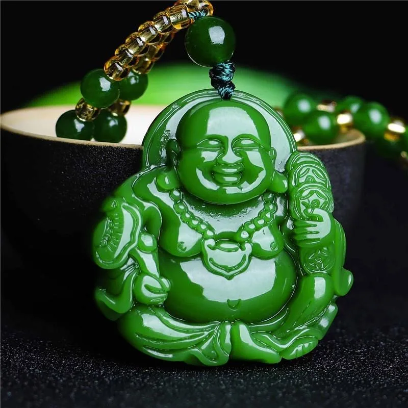 Men'S Fashion Necklaces - Collier pendentif bouddha Maitreya pour hommes