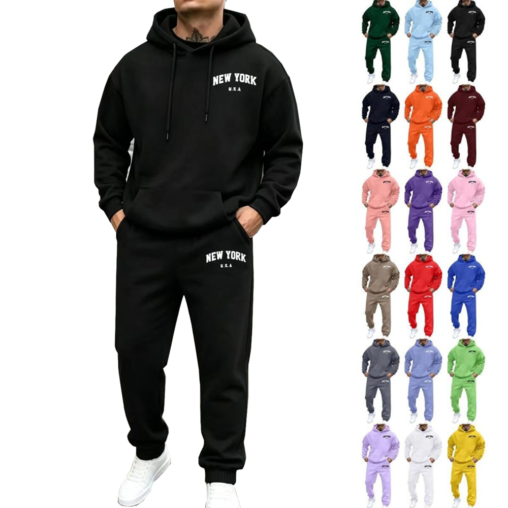 Men'S Fashion Loose Pants - Sweat-shirt pour homme imprimé New York