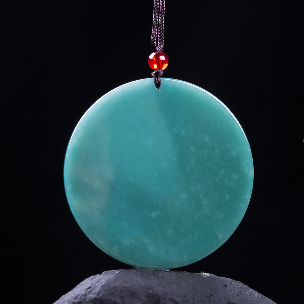 Men'S Fashion Necklaces - Collier pendentif en jadéite naturelle, émeraude