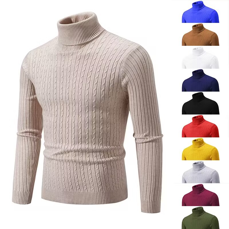 Turtleneck Sweater Men - Nouveau automne et hiver hommes minimaliste
