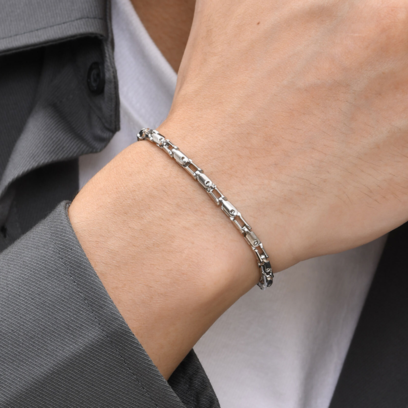 1950S Fashion Men'S - Bracelet JOLinks en acier inoxydable pour