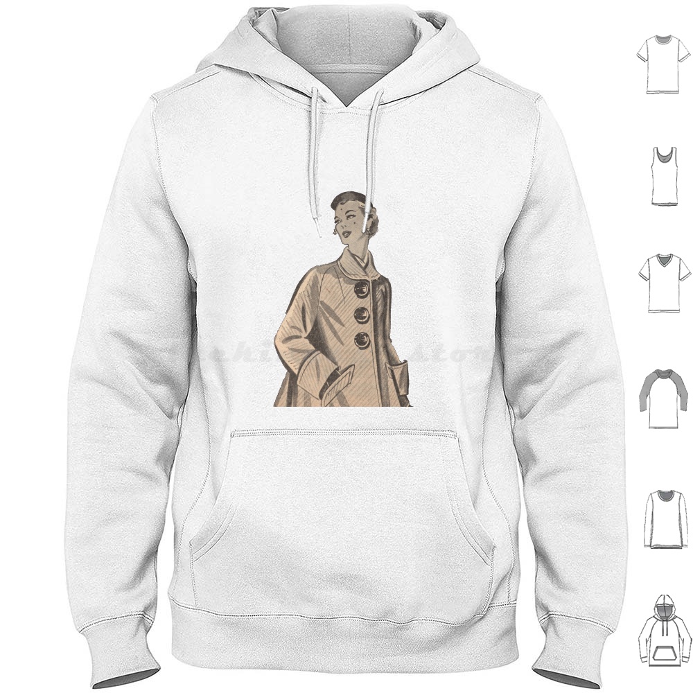 1950S Fashion Men'S - Sweat à capuche en coton à