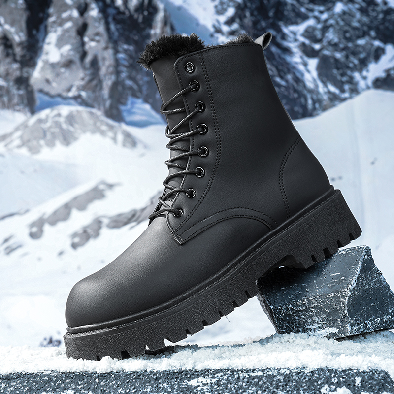 Fashion Men'S Boots - Bottes hautes en peluche pour hommes,