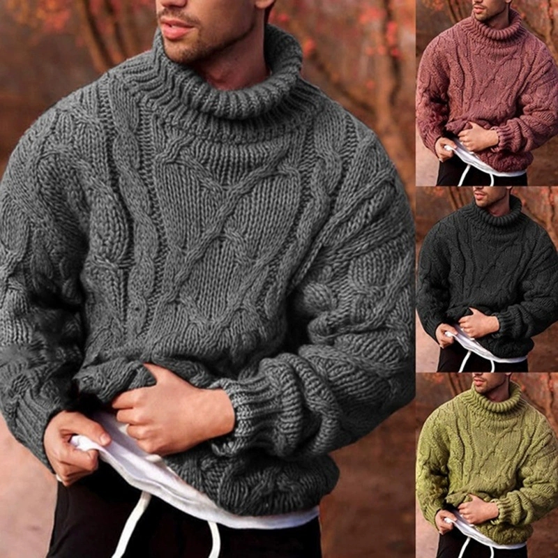 Automne et hiver mode européen - Turtleneck Sweater Men avis et prix