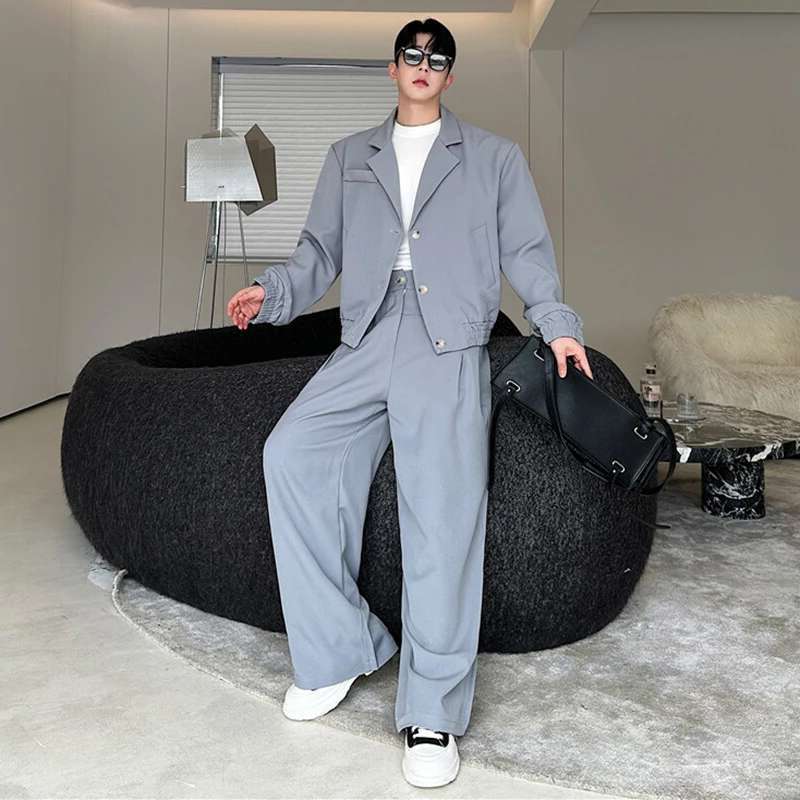 Veste décontractée à col blaze - Men'S Fashion Loose Pants avis et prix