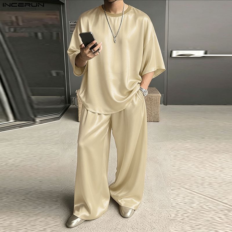 Ensemble homme INCERUN, t-shir - Men'S Fashion Loose Pants avis et prix