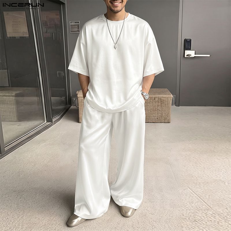 Ensemble homme INCERUN, t-shir - Men'S Fashion Loose Pants avis et prix