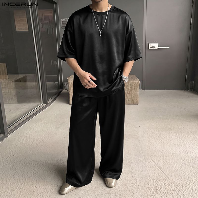 Ensemble homme INCERUN, t-shir - Men'S Fashion Loose Pants avis et prix