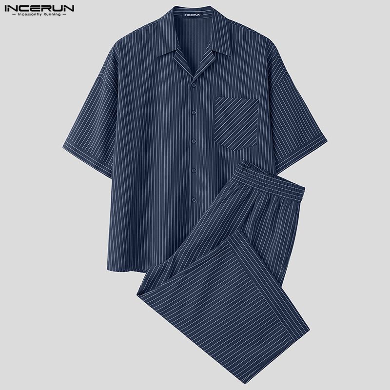 INCERUN Ensembles Rayés Homme  - Men'S Fashion Loose Pants avis et prix