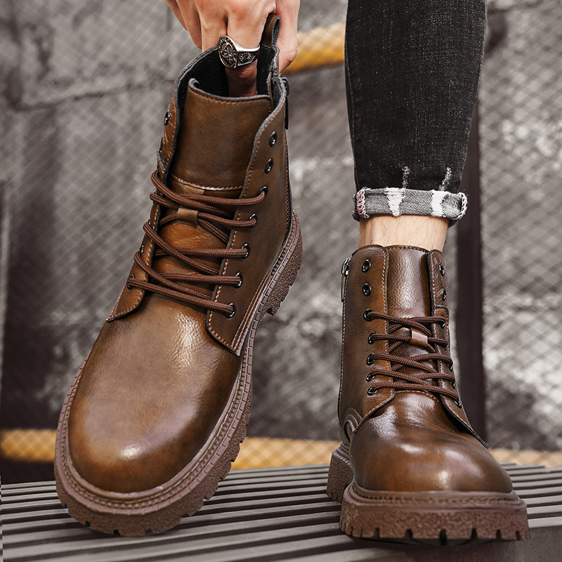 Bottines invisibles en cuir po - Fashion Men'S Boots avis et prix