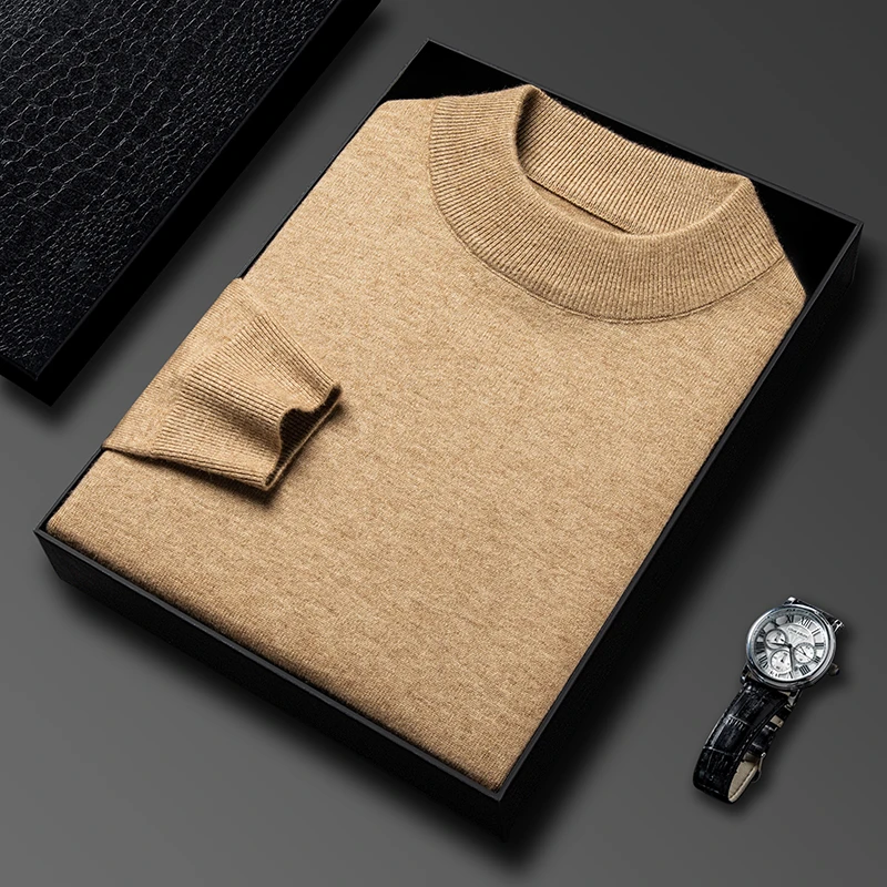 Pull en tricot demi-col roulé  - Turtleneck Sweater Men avis et prix