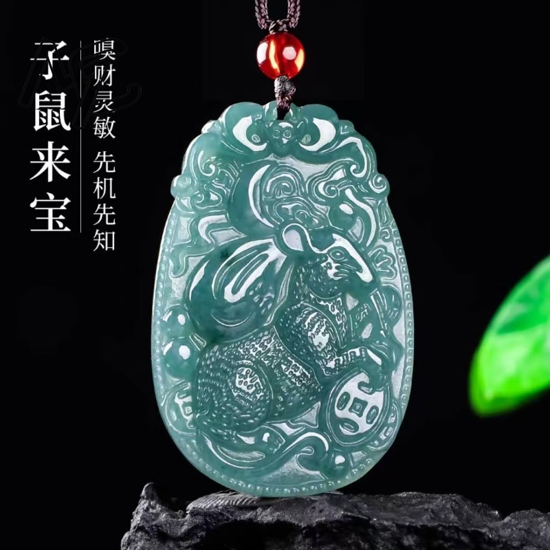 Collier pendentif en jade bleu - Men'S Fashion Necklaces avis et prix