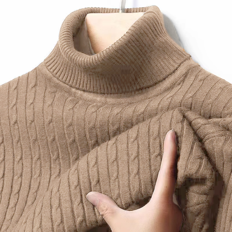 Pull d'hiver à col haut épais  - Turtleneck Sweater Men avis et prix