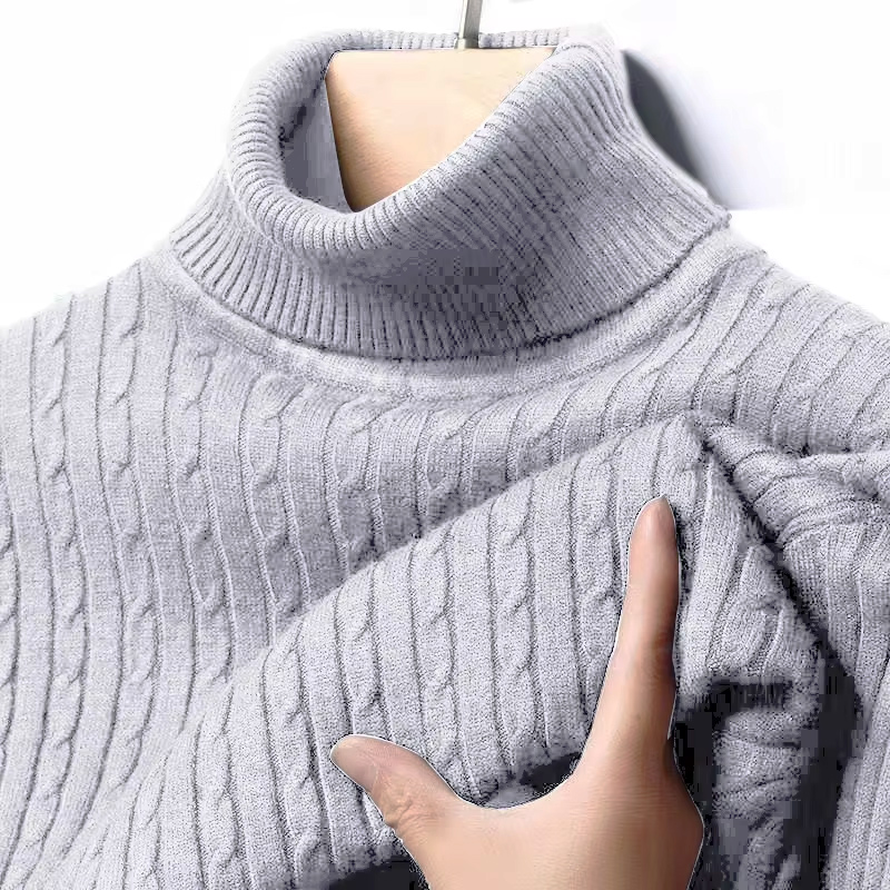Pull d'hiver à col haut épais  - Turtleneck Sweater Men avis et prix