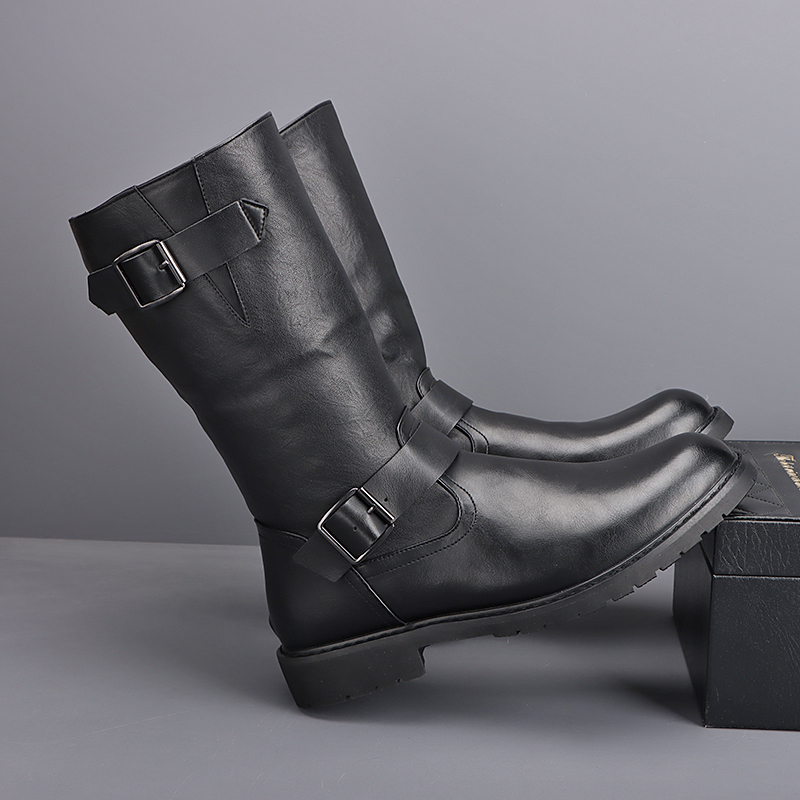 Bottes de moto hautes de style - Fashion Men'S Boots avis et prix