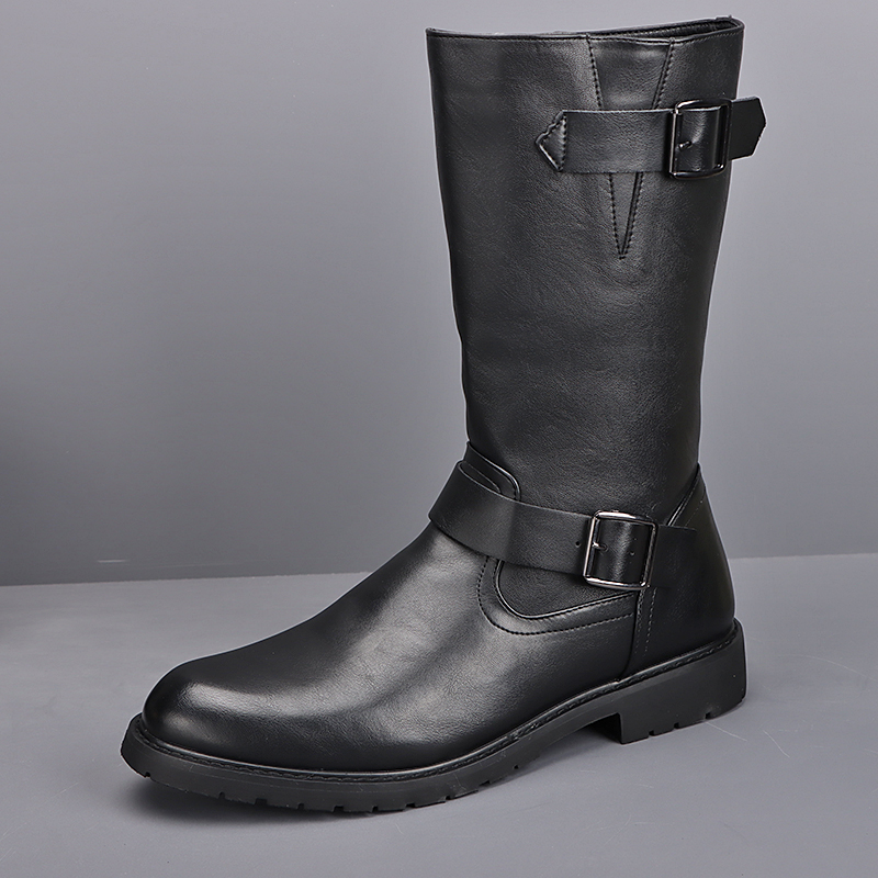 Bottes de moto hautes de style - Fashion Men'S Boots avis et prix