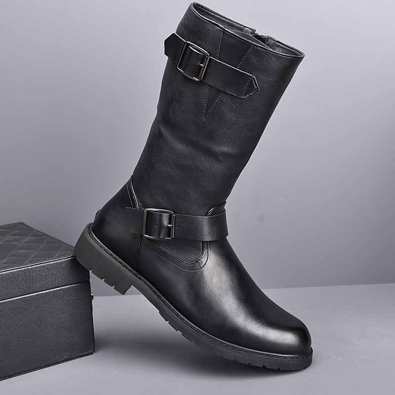 Bottes de moto hautes de style - Fashion Men'S Boots avis et prix