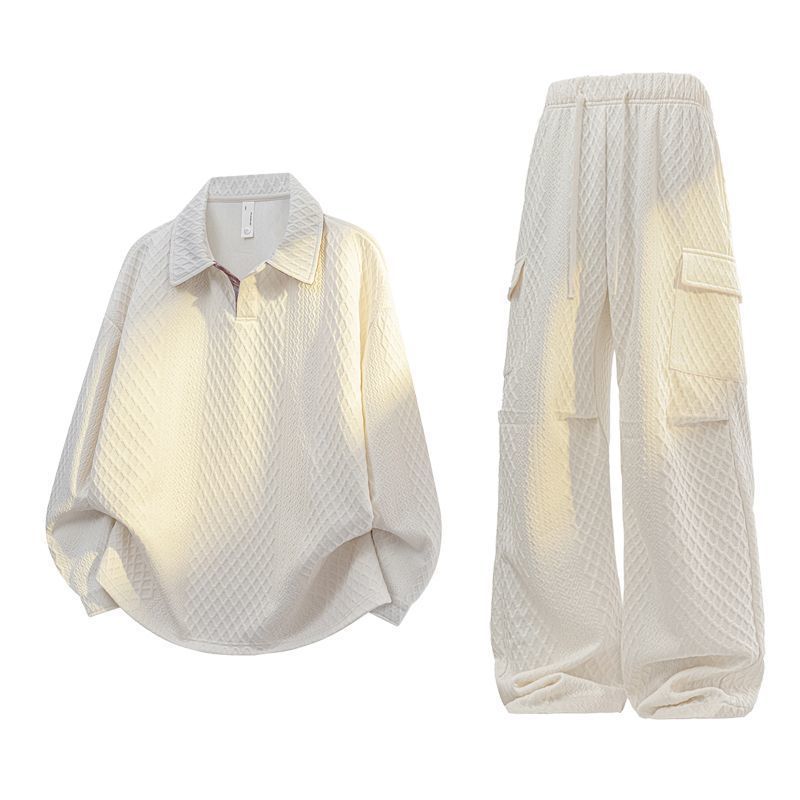 Ensemble polo en jacquard à ca - Men'S Fashion Loose Pants avis et prix
