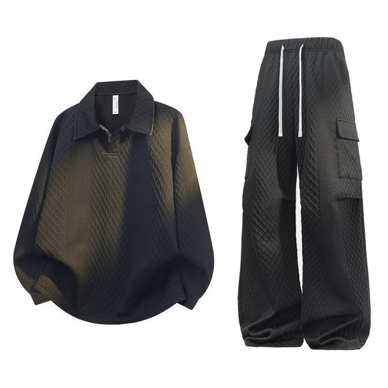 Ensemble polo en jacquard à ca - Men'S Fashion Loose Pants avis et prix