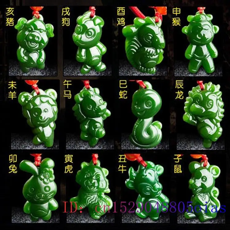 Pendentif vert du zodiaque chi - Men'S Fashion Necklaces avis et prix