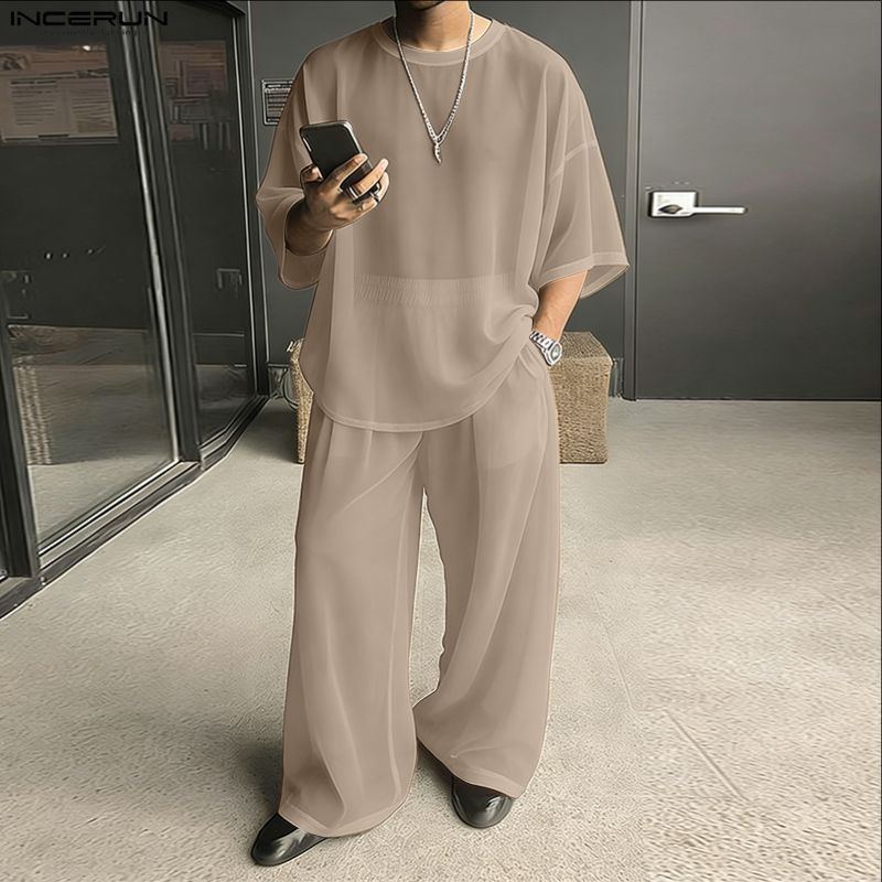 Ensembles INCERUN pour hommes  - Men'S Fashion Loose Pants avis et prix