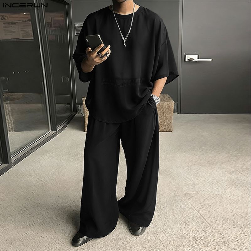 Ensembles INCERUN pour hommes  - Men'S Fashion Loose Pants avis et prix
