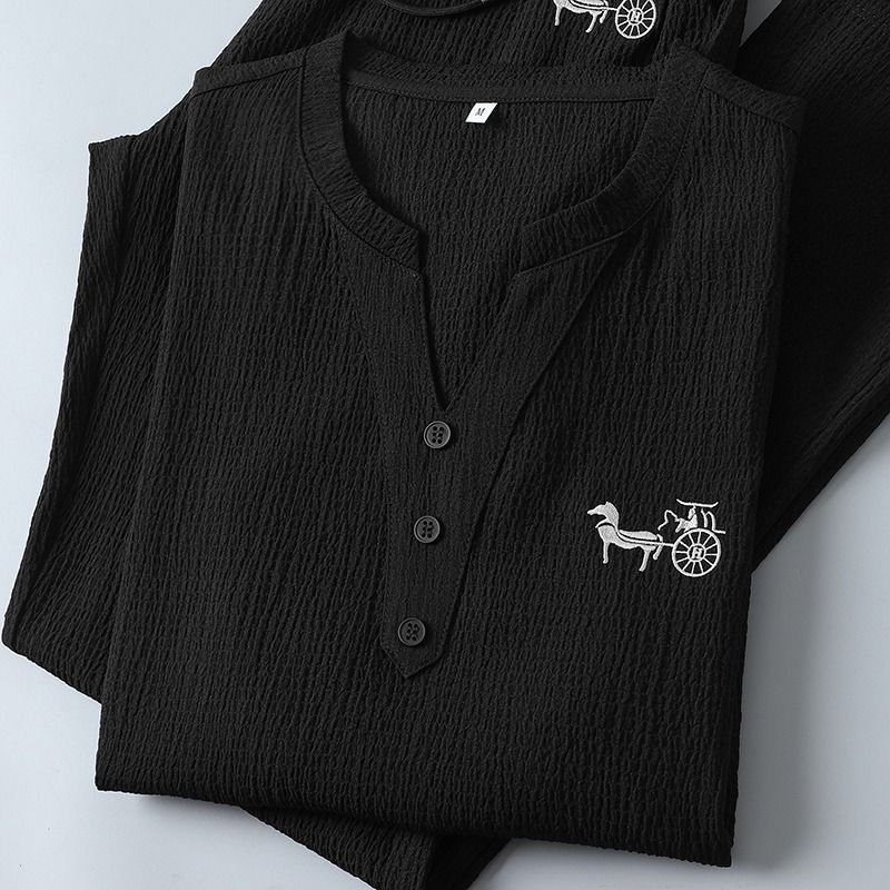 Nouvel ensemble tendance d'été - Men'S Fashion V Neck T Shirts avis et prix