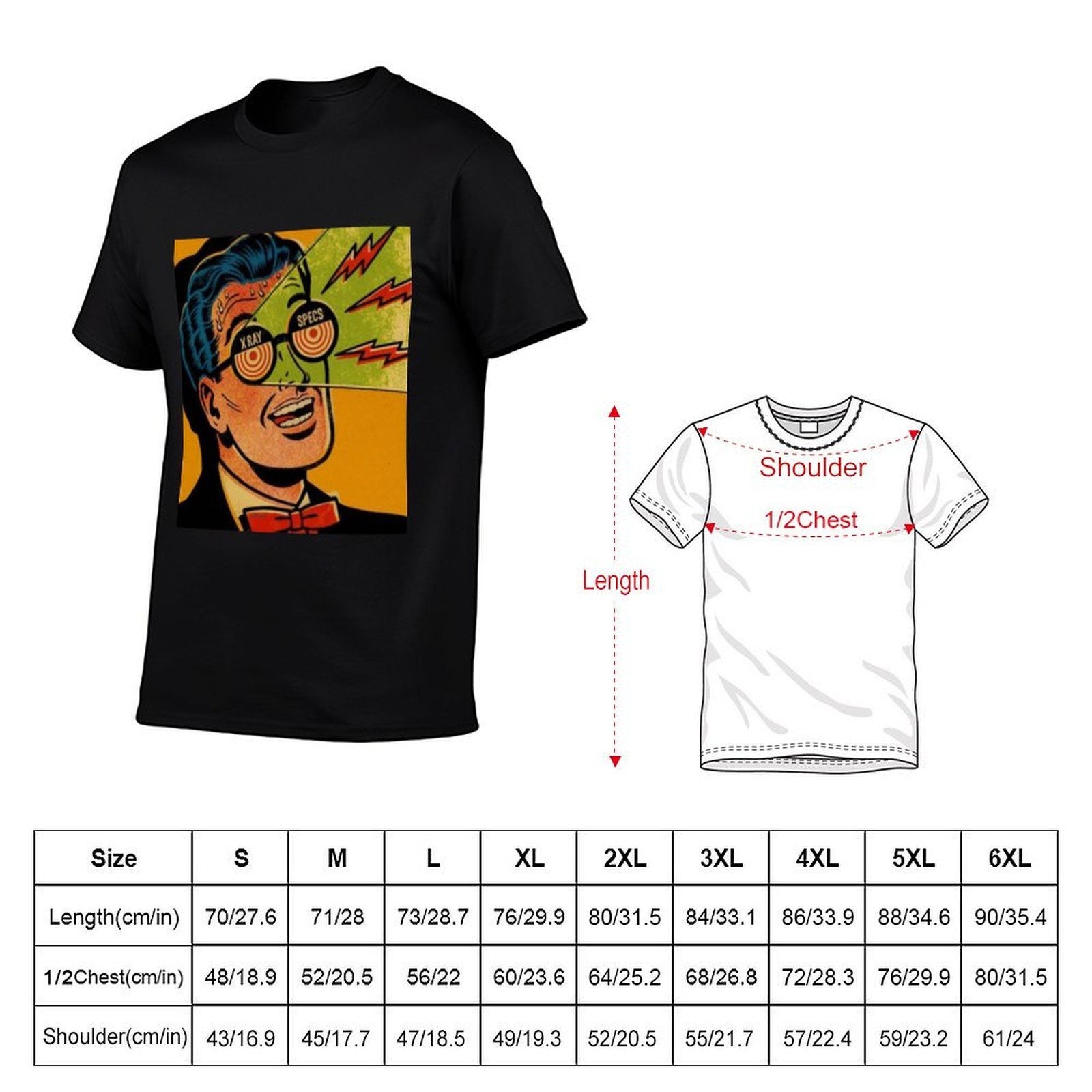 T-shirt vintage avec motif de  - 1950S Fashion Men'S avis et prix