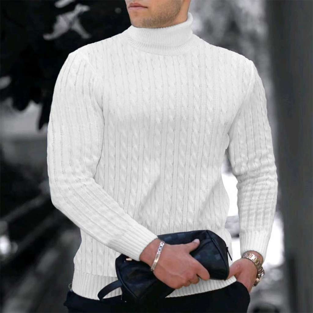 Pull en tricot pour hommes, co - Turtleneck Sweater Men avis et prix