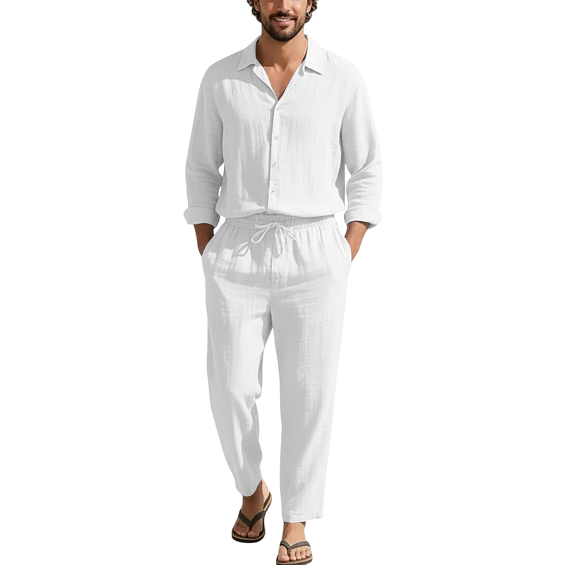 Ensembles décontractés en lin  - Men'S Fashion Loose Pants avis et prix