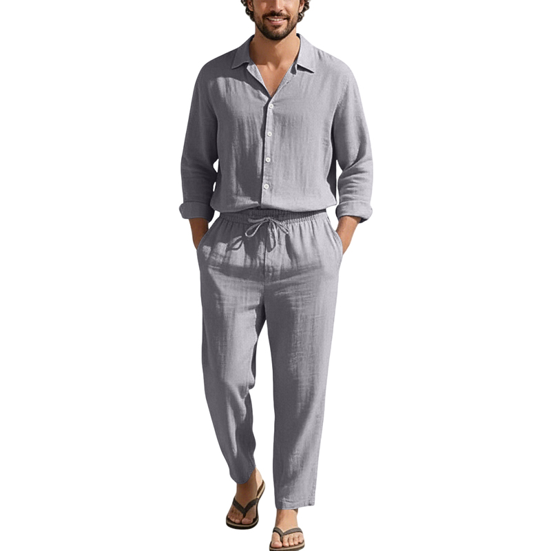 Ensembles décontractés en lin  - Men'S Fashion Loose Pants avis et prix