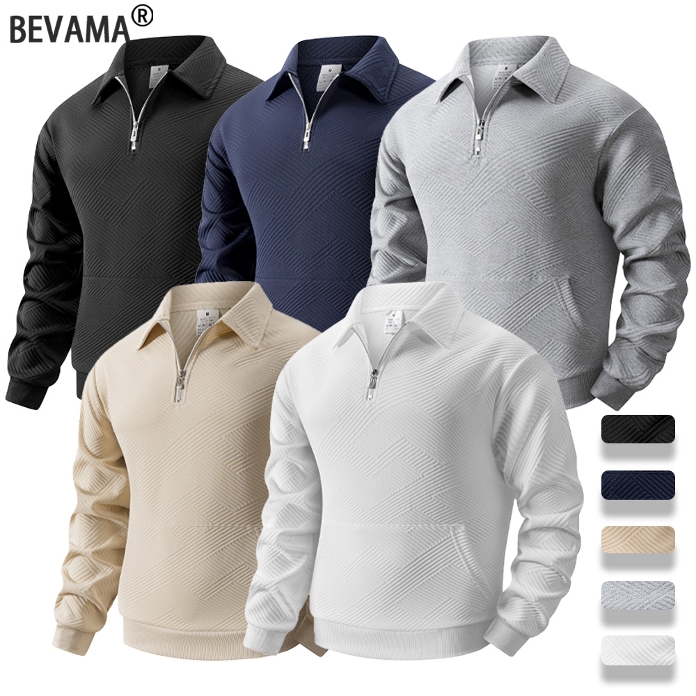Sweat-shirt décontracté à manc - Turtleneck Sweater Men avis et prix